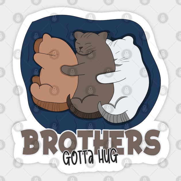Brothers Gotta Hug Sticker by Nonconformist